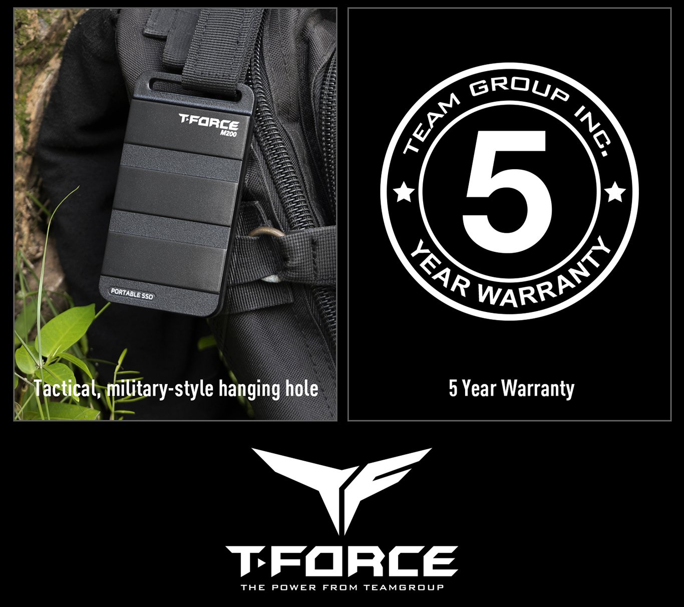 Team Group T-FORCE M200 500GB Portable SSD USB3.2 Gen 2x2 Type-C